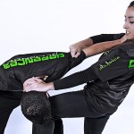 woman over powering a man